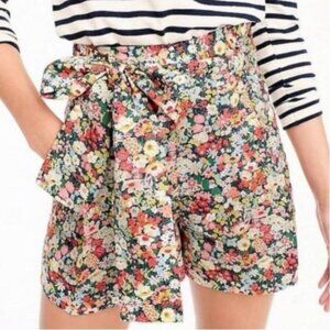 J. Crew Liberty Thorpe Floral High Rise Tie Waist Shorts Size 8